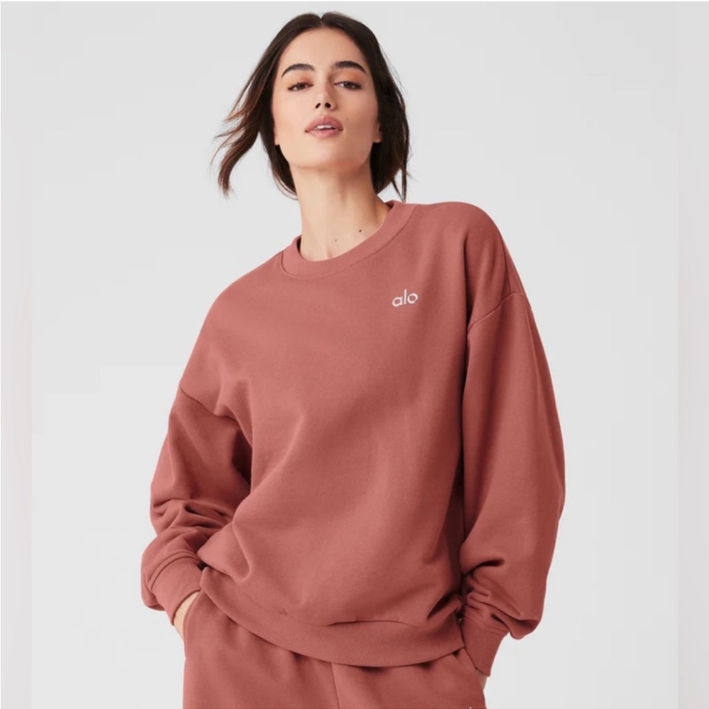 ALO Yoga Accolade Terracotta Crewneck